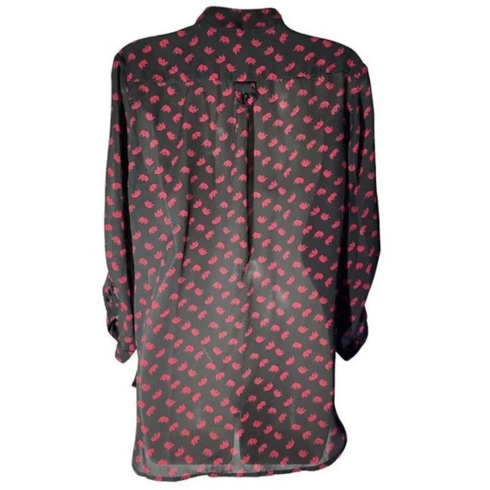 Cals elephant print blouse (#455) - Picture 2 of 9